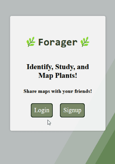 Plant ID and map-making tool Forager